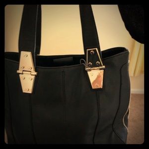 Black leather like J Lo bag new with tags